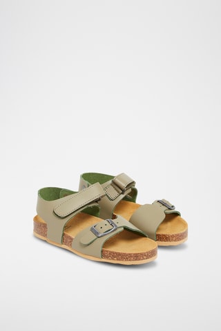 Leren Sandalen - Kaki