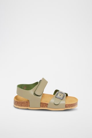 Leren Sandalen - Kaki