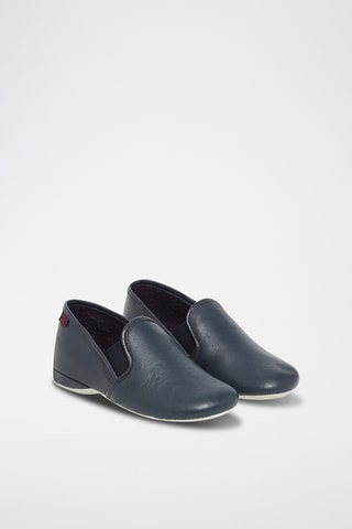 Leren Slip-ons - Marineblauw