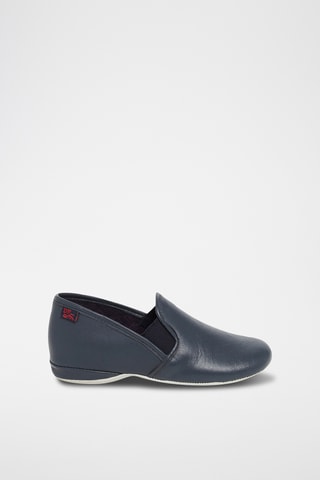 Leren Slip-ons - Marineblauw