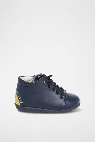 Leren Boots - Marineblauw