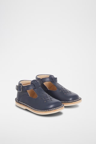 Leren Saloméschoenen - Marineblauw