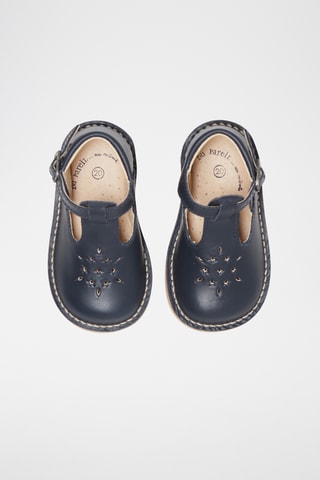 Leren Saloméschoenen - Marineblauw