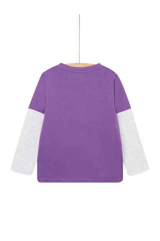 T-shirt Trompe-l’œil - Paars