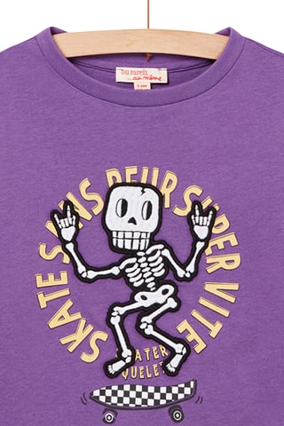 T-shirt Trompe-l’œil - Paars