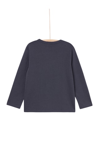 T-shirt met Decoratief Motief - Grijs
