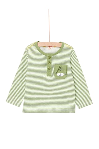T-shirt - Kaki en Wit