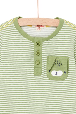 T-shirt - Kaki en Wit
