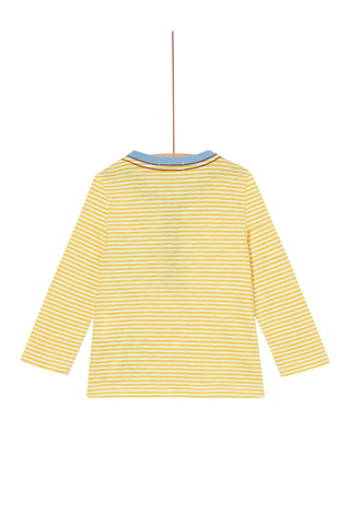 T-shirt met Lange Mouwen met Streepmotief - Geel