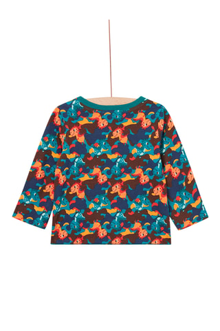 Dubbelzijdig T-shirt - Dennengroen en Rood