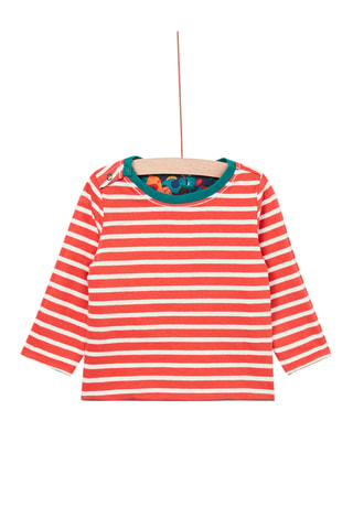 Dubbelzijdig T-shirt - Dennengroen en Rood