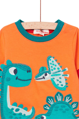 T-shirt Trompe-l’œil - Oranje