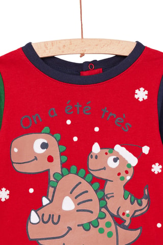 Kerstshirt met Multitechnische Animatie - Rood