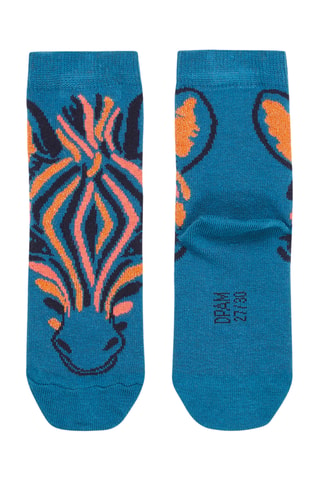 Sokken met Zebraprint - Blauw