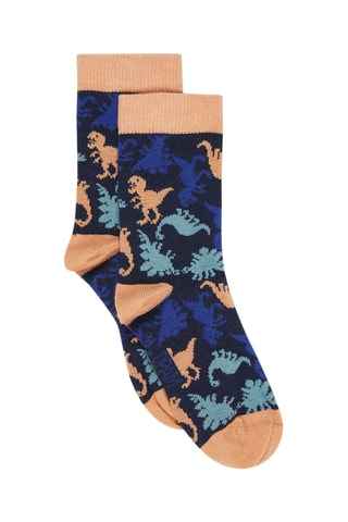 Sokken met Dinosaurusmotief - Blauw