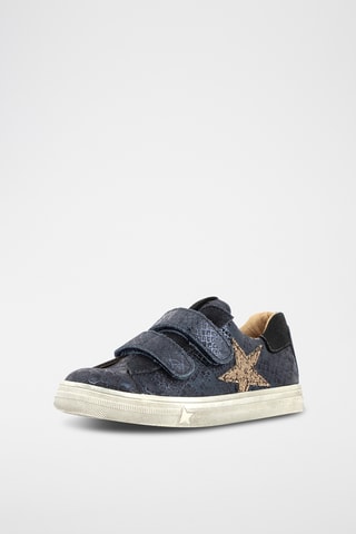 Splitleren Sneakers - Marineblauw