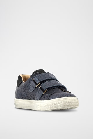 Splitleren Sneakers - Marineblauw