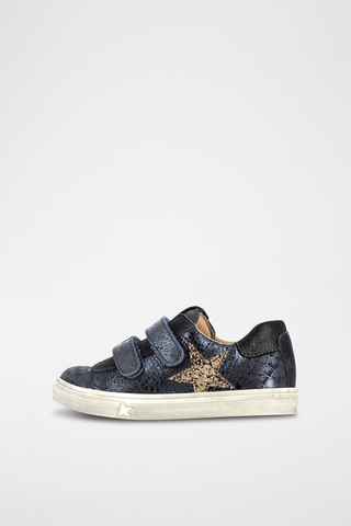 Splitleren Sneakers - Marineblauw