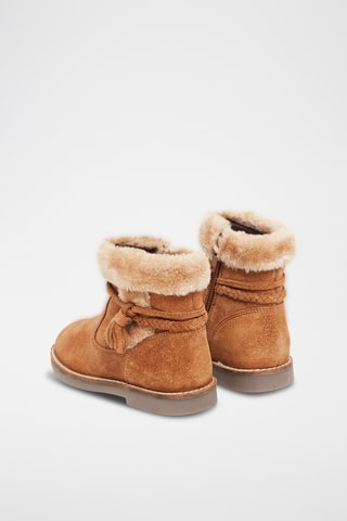 Splitleren Enkellaarzen - Camel