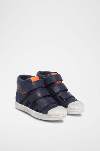 Hoge Leren Sneakers - Blauw