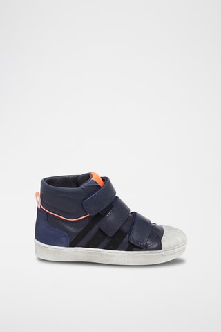 Hoge Leren Sneakers - Blauw