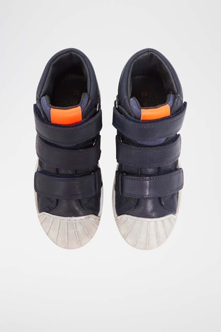 Hoge Leren Sneakers - Blauw