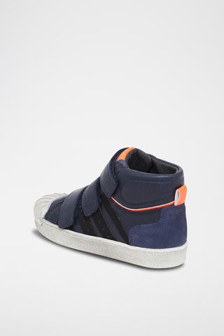 Hoge Leren Sneakers - Blauw