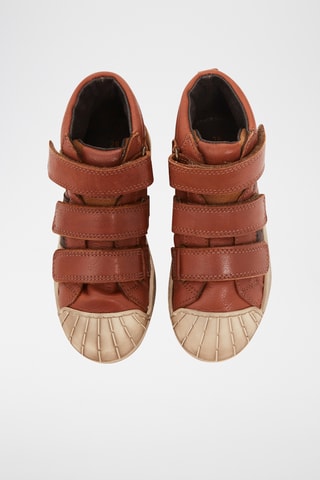 Hoge Leren Sneakers - Camel
