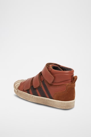 Hoge Leren Sneakers - Camel