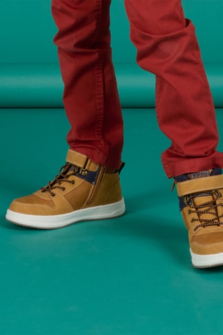 Hoge Gevoerde Sneakers - Camel