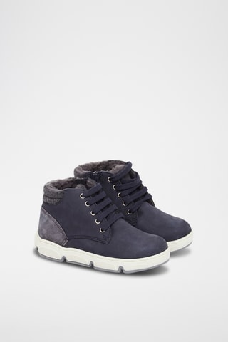 Gevoerde Leren Boots - Marineblauw
