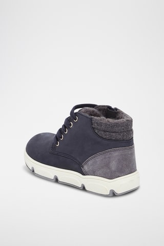 Gevoerde Leren Boots - Marineblauw