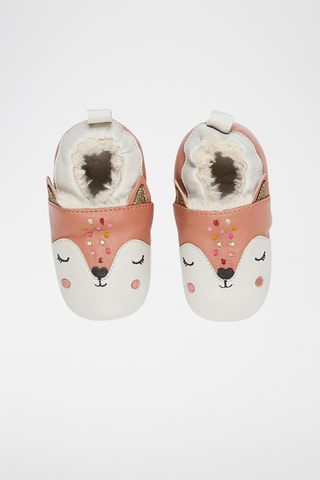 Gevoerde Leren Pantoffels - Roze