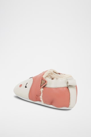 Gevoerde Leren Pantoffels - Roze