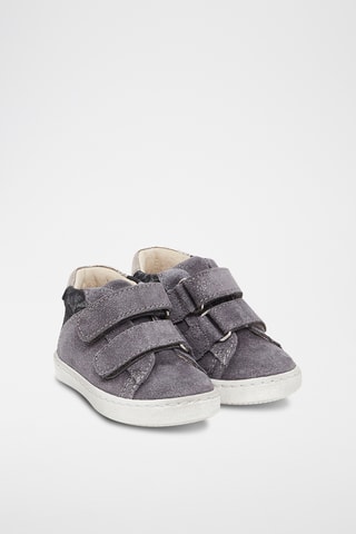 Splitleren Hoge Sneakers - Grijs