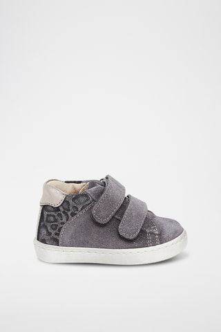 Splitleren Hoge Sneakers - Grijs