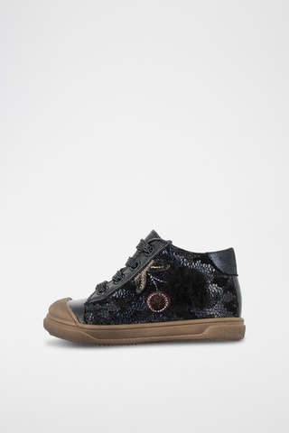 Hoge Leren Sneakers - Marineblauw