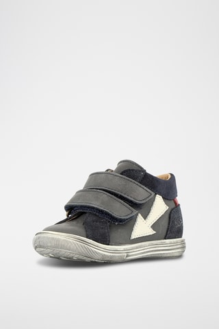 Hoge Leren Sneakers - Marineblauw