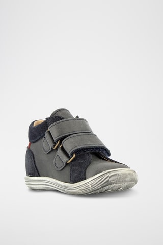 Hoge Leren Sneakers - Marineblauw