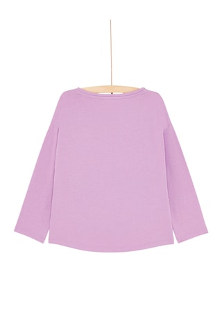 T-shirt met Eekhoornmotief - Paars