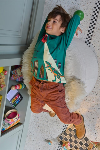 T-shirt met Eekhoornmotief - Paars