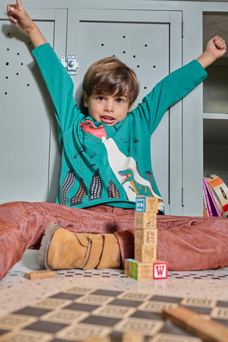 T-shirt met Eekhoornmotief - Paars