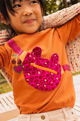 T-shirt met lange mouwen - Bruin