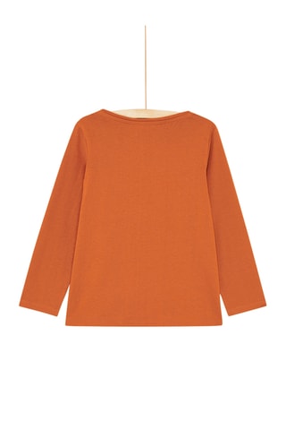 T-shirt met lange mouwen - Bruin