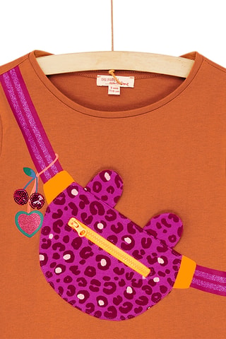 T-shirt met lange mouwen - Bruin