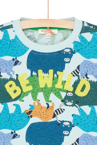 T-shirt met Dierenmotief - Blauw