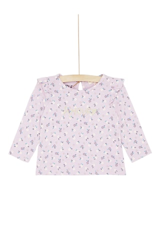 T-shirt met Bloemenmotief - Paars