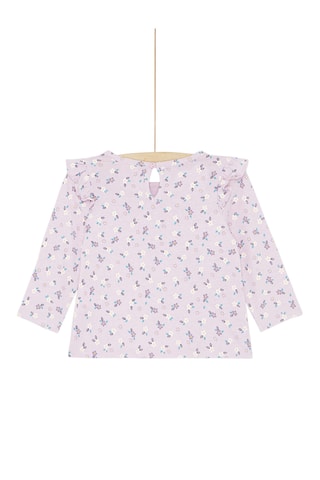 T-shirt met Bloemenmotief - Paars
