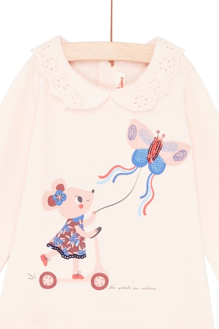 Brassière met Muis- en Vlindermotief - Roze