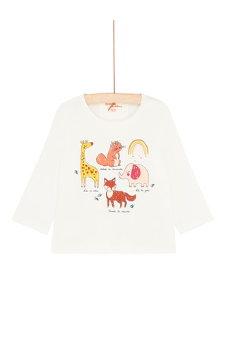 T-shirt met lange mouwen - Beige